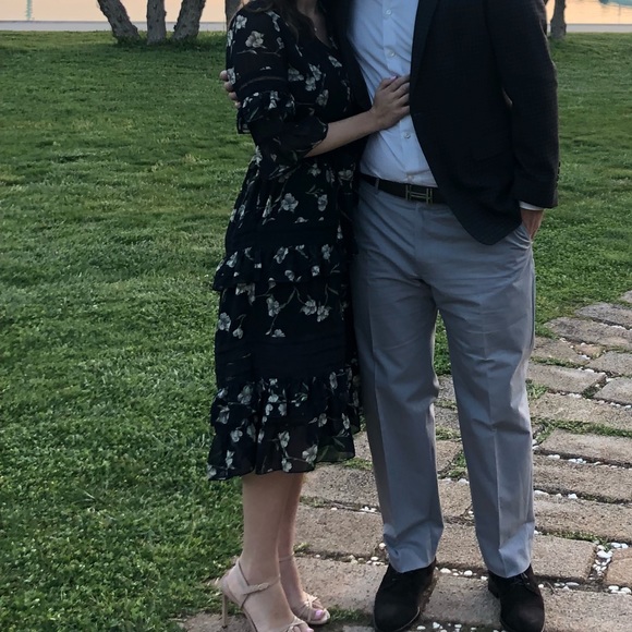 Aqua floral midi dress - Picture 2 of 3